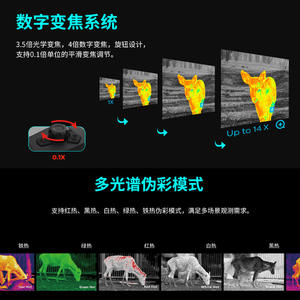 Monocular Térmico T1-VS con Tubo Monospectral, Lente de 30 mm, Sensor CMOS HD 1080P, Alimentado por Batería, Visión Nocturna - Product Image 5
