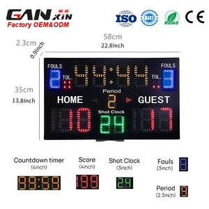 Marcador de Cornhole y <span class=keywords><strong>Baloncesto</strong></span> para Exteriores Portátil de Sobremesa Digital Electrónico LED con Control Remoto Inalámbrico y Reloj de Posesión de 24 Segundos - Product Image 3
