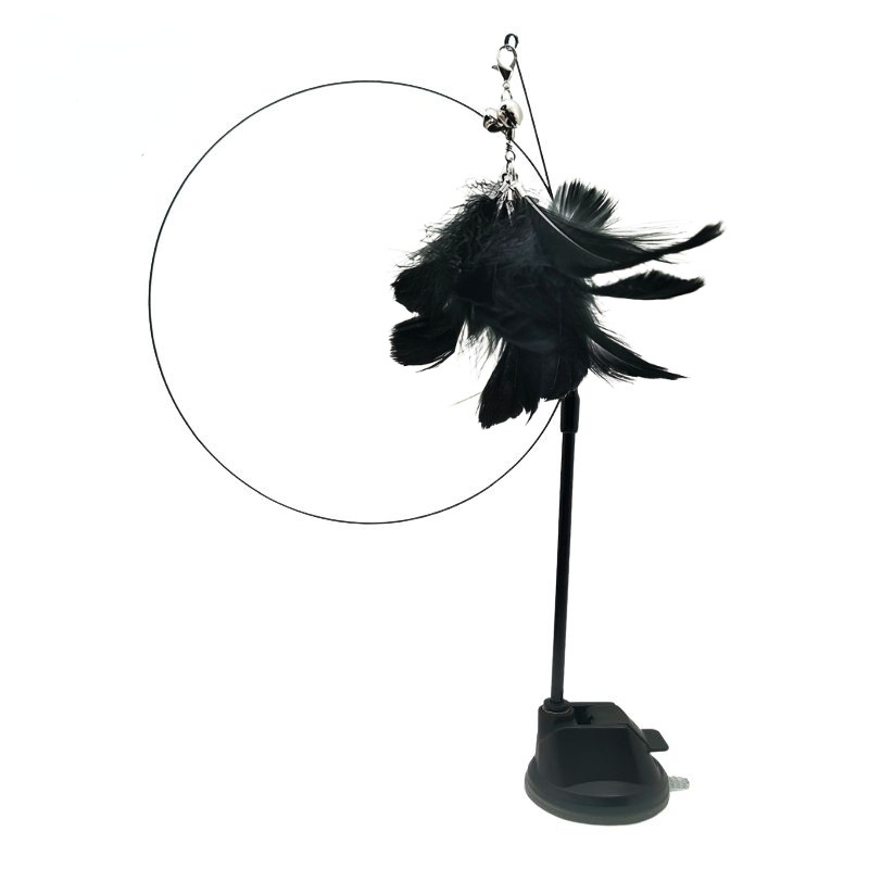 black feather +suction cup +rod