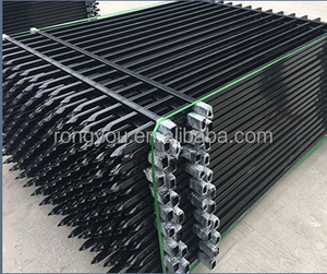 Panneaux <span class=keywords><strong>de</strong></span> clôture en fer forgé pour jardin, clôtures tubulaires en acier métallique pour extérieur, clôture moderne en fer forgé et acier zingué - Product Image 6