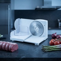 Machine à trancher la viande et le pain électrique compacte, coupe précise pour le fromage, le jambon, les légumes, utilisation domestique en cuisine
