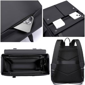 À la mode grande capacité décontracté école de commerce PU sac à dos pour ordinateur portable étanche voyage épaule loisirs sac de sport - Product Image 3