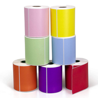 Papier d'impression d'étiquette thermique 2*1.5 pouces Red.yellow.blue.green.br own.orange. violet. rose et blanc