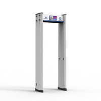 Portique de sécurité à détecteur de métaux à passage piétonnier avec caméra IP thermique haute sensibilité 6/12/18 zones, utilisable en intérieur, PoE