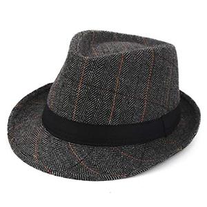 SH-1000 erkek 1920s klasik pamuk kısa ağız Trilby Fedora şapka kadın partiler balıkçılık iş rahat açık sahneler karakter - Product Image 4