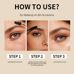 Crème coiffante pour sourcils 3D imperméable avec logo personnalisé, non irritante, pour sculpter les sourcils sauvages, crème fixante pour sourcils - Product Image 5