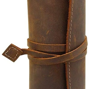 Estuche para bolígrafo de cuero Crazy Horse hecho a mano, funda protectora para bolígrafo de punta redonda - Product Image 2