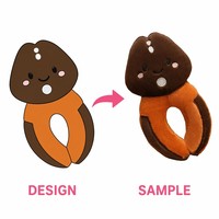 Jepit Rambut Boneka Lucu Bahan Polyester Lembut Aksesoris Kartun untuk Hadiah Pesta