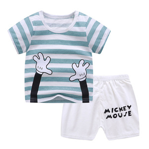 Nouvelle Collection 2026 – Ensemble T-shirt Coton Manches Courtes et <span class=keywords><strong>Short</strong></span> pour Bébés Garçons et Filles – Vente en Gros pour la Maison - Product Image 3