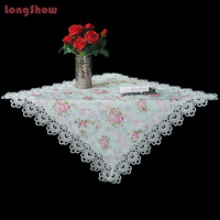 Meilleures ventes : Nappe carrée Longshow 85 cm en polyester/coton tissé, anti-taches, personnalisable, moderne, avec motif végétal brodé, pour café