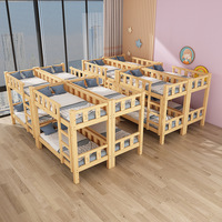 Lits superposés en bois massif à deux niveaux, style moderne et minimaliste, pour enfants de maternelle et de garderie, plusieurs tailles disponibles pour la sieste