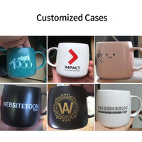 Mug en céramique personnalisable de style américain, grande capacité 16 oz, pour la maison ou le bureau, en porcelaine mate, pour bière, thé ou café, avec impression de logo.