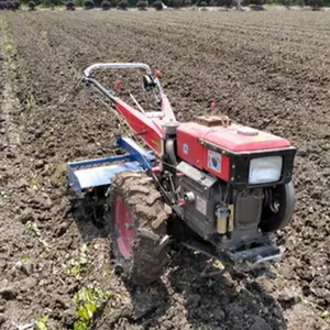 Çin 8hp12hp 15hp 18hp çiftlik dizel motocultor güç yeke Zubr iki tekerlekli Mini yürüyen traktör