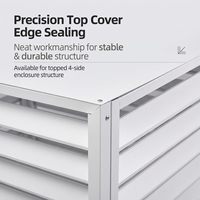 Cache-climatiseur extérieur en aluminium sur mesure, ventilé, résistant à la rouille et étanche pour jardin