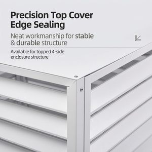 Cache-<span class=keywords><strong>climatiseur</strong></span> extérieur en aluminium sur mesure, ventilé, résistant à la rouille et étanche pour jardin - Product Image 4