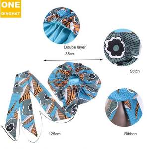 Popular Gorro Africano de Satén Redondo con Doble Capa y Estampado, Pañuelo para la Cabeza para Mujer, Gorro Tipo Pañuelo YHK0080 - Product Image 6