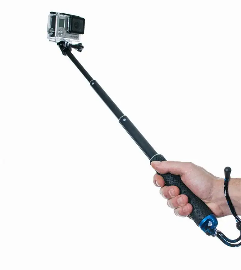 360 Wholesale Colorful Handle Waterproof Aluminum 19 inch Monopod Selfie Stick for GoPros 7 6 5 4 3 2 1 Sjcams Sj7 Action Camera