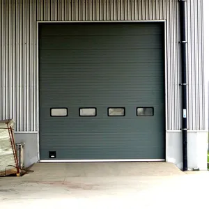 Porte de garage industrielle sectionnelle à main anti-pincement haute vitesse 4cm panneau sectionnel portes sectionnelles porte de levage industrielle de sécurité