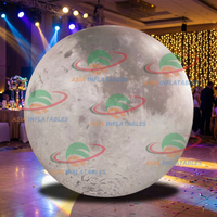 Ballon publicitaire géant gonflable hermétique en forme de lune ou de planète, éclairé par LED, à l'hélium