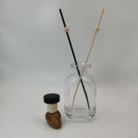 Bouteilles diffuseurs en verre de haute qualité avec bouchon en liège et joint en caoutchouc, logo personnalisé, faible MOQ, boîte, rechargeables, pour la maison