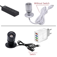 Petit Spot lumineux led USB DC5V, Kit d'éclairage pour vitrine, bijoux, armoire à vin, mini projecteur réglable, 1W 3W