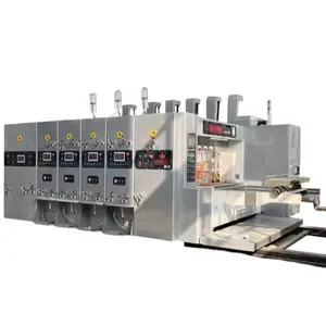 Functional four color printing and slotting machine