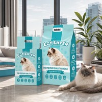 Litière pour chat en tofu 100 % biodégradable en gros, fibres végétales de haute qualité, parfum pêche, lavande, thé vert