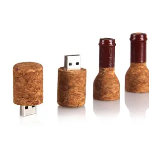 Nút chai bằng gỗ USB điều khiển Ổ Đĩa Bút trực tiếp mua từ Trung Quốc phổ biến thẻ tín dụng USB Flash Drive tiện ích