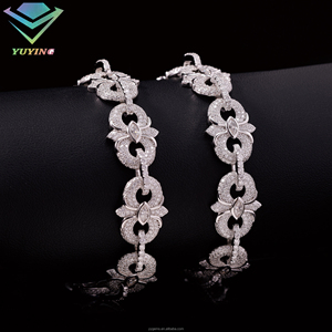 Pulsera Infinita de Plata de Ley S925 con Diamantes, 14 mm de Ancho, Color D VVS, Pulsera de Moissanita para Hombre y Mujer, Certificado GRA - Product Image 4
