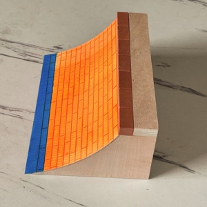 Planche à roulettes en bois pour enfants, obstacle Quarter <span class=keywords><strong>Pipe</strong></span>, portable, antidérapante et durable, 19,7x12,3x7,5cm - Product Image 4
