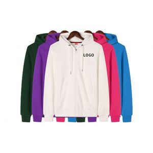 Cotton Fleece Fabric Men's Zipper-<b>Up</b> Embroidered Eco-Friendly Winter Digital Printing Casual Outdoor Fashion Wear - Product Image 2