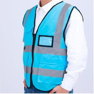 Straßen verkehrs sicherheits weste mit Logo mit mehreren Taschen Benutzer definierte reflektierende Fahrbahn sicherheit Weste Licht weste - Product Image 4