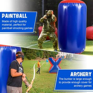 Ensemble de bunkers gonflables pour tir à l'arc et paintball, pliable, imperméable, en PVC, 5'Lx3'Wx6'H, obstacles portables pour jeux de tir en extérieur pour équipe - Product Image 2