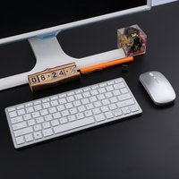 Clavier et souris sans fil 2,4 G double mode mini avec interface USB à plat pour iPad, PC et ordinateur portable