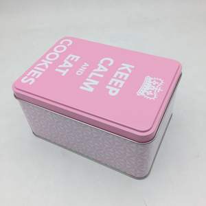 Cao tùy chỉnh in vuông kim loại quà Tặng đóng gói cấp thực phẩm kẹo Biscuit sô cô la kẹo Cookie <span class=keywords><strong>tin</strong></span> với nắp có bản lề - Product Image 3