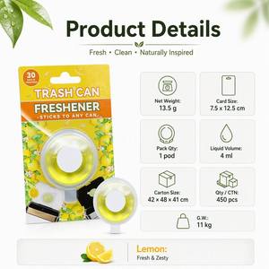Ambientador Sólido Ecológico y No Tóxico para Contenedor de <span class=keywords><strong>Basura</strong></span>, Aroma a Jazmín/Lavanda/Rosa, Frescura Duradera de 30 Días para el Hogar - Product Image 3
