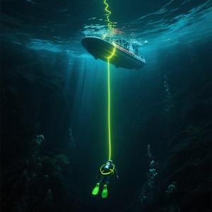 Bateau de sauvetage à force de traction haute résistance de 150 kg avec produit de sécurité aquatique à éclairage de guidage pour utilisation sous-marine Type de communication