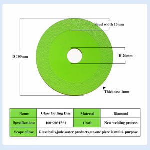 Kim cương thủy tinh cắt lưỡi cưa chân không brazed kim cương Thông tư Lưỡi cưa cho đá granit đá sa thạch đá cẩm thạch - Product Image 3