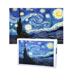 Van Gogh Tranh Sơn Dầu Phong Cảnh Trò Chơi Ghép Hình Câu Đố 1000 Mảnh Cao Khó Độ Tự Làm Gỗ Giấy Đồ Chơi Cho Căng Thẳng Cứu Trợ Và Học Tập - Product Image 1
