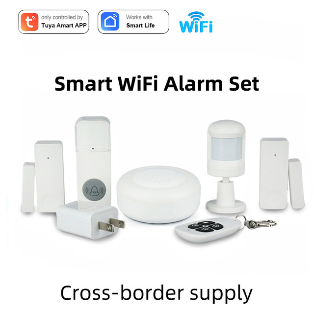 Smart WiFi+Zigbee Alarm System Home Security Kit with 120dB Siren, Door/Window & Motion Sensors, Alexa/Google Home Compatible