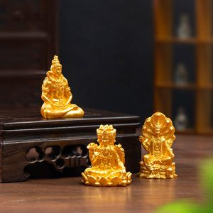 Vente en gros de décorations d'autel zen DIY, mini statues en résine de Bouddha, Shiva, Brahma, Vishnu, artisanat en résine, figurines pour la maison, le temple, cadeau spirituel - Product Image 3