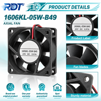 Ventilateur axial 24V DC 1606KL-05W-B49 40x40x15mm 0.07A 6500RPM 7.4CFM pour équipement de machine CNC, unité de remplacement de ventilation