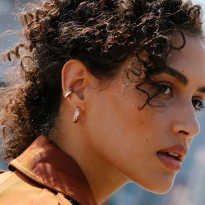 Orecchini da donna in <span class=keywords><strong>argento</strong></span> Sterling <span class=keywords><strong>925</strong></span> senza <span class=keywords><strong>Piercing</strong></span> gioielli con diamanti - Product Image 5