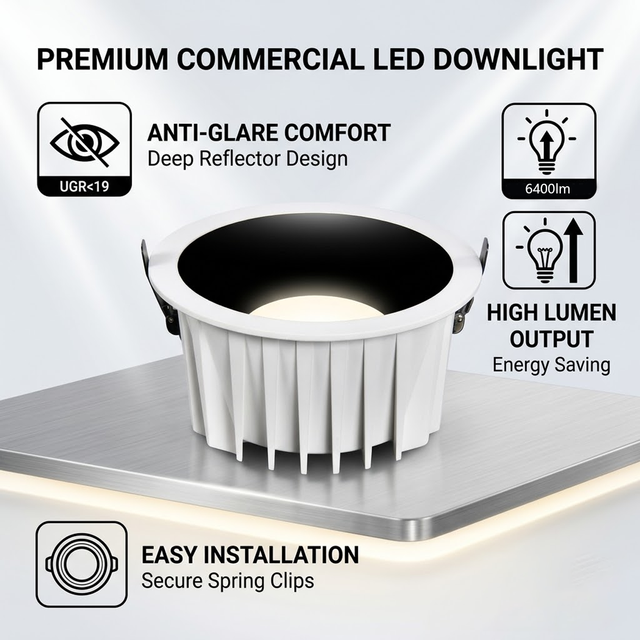 Ip65 Outdoor Downlight Aluminum 12W 15W 20W 30W 50W 80W Led Cob Downlight for Outdoor Hotel Villa