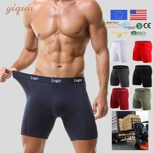YiQun Calzoncillos bóxer personalizados de alta calidad para hombre, al por mayor, de algodón, que no se suben, ropa interior, calzoncillos bóxer para hombre - Product Image 1