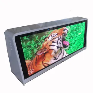 Papan Led atas mobil luar ruangan taksi P2.5 lampu LED papan iklan atap atas taksi layar tampilan LED modul GPS P2.5 tanda Led taksi