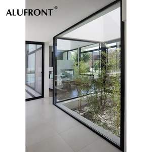 Design moderne Véranda Bay et Bow Glass Fenêtre en <span class=keywords><strong>aluminium</strong></span> à bas <span class=keywords><strong>prix</strong></span> Swing Style ouvert avec filet d'écran en fibre de verre pour les villas - Product Image 2