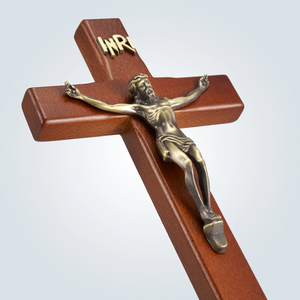 Bán buôn 2025 Tôn Giáo Jesus crucifix kim loại bảng chữ thập đứng cơ sở trang trí nội thất gỗ thủ công mỹ nghệ hộp gỗ tường dấu hiệu sơn - Product Image 4