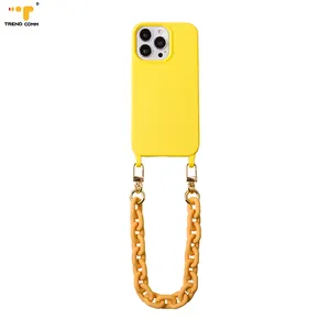 China Manufacture Anti-gravity Candy Color Charm Plastic Chain For Mobile Phone Case For iPhone 14 15 pro max