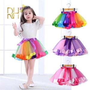 Bambini arcobaleno <span class=keywords><strong>Tutu</strong></span> Party Dance gonna <span class=keywords><strong>bambine</strong></span> vestono Performance compleanno principessa <span class=keywords><strong>Tutu</strong></span> gonne con fiocco - Product Image 4
